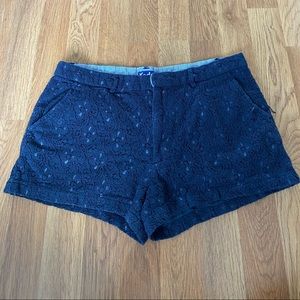 navy blue lace shorts